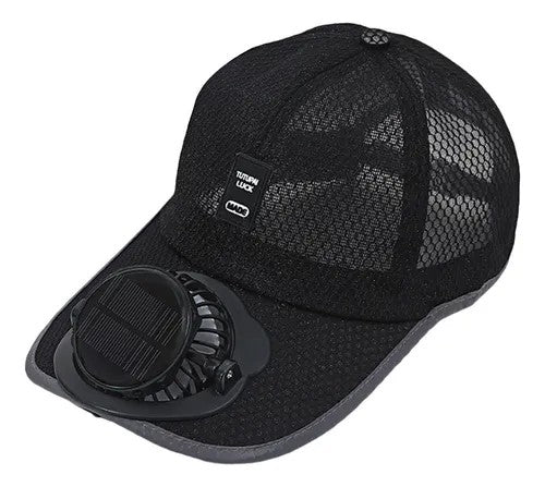 Gorra ventilador refrescante.